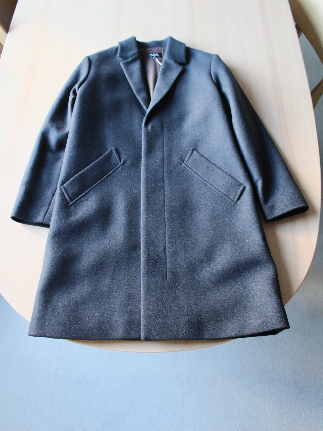 ○日本正規品○ 『APC』チェスターコート/34/ウール/GRY ジャケット 