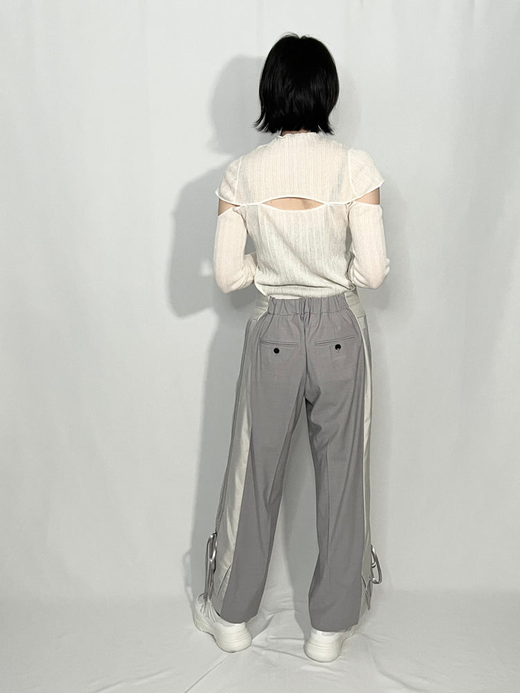 ‧₊˚ 【isolv ྀིྀིtion】 four line pants ‧₊˚ gray［24SS-PTGY］