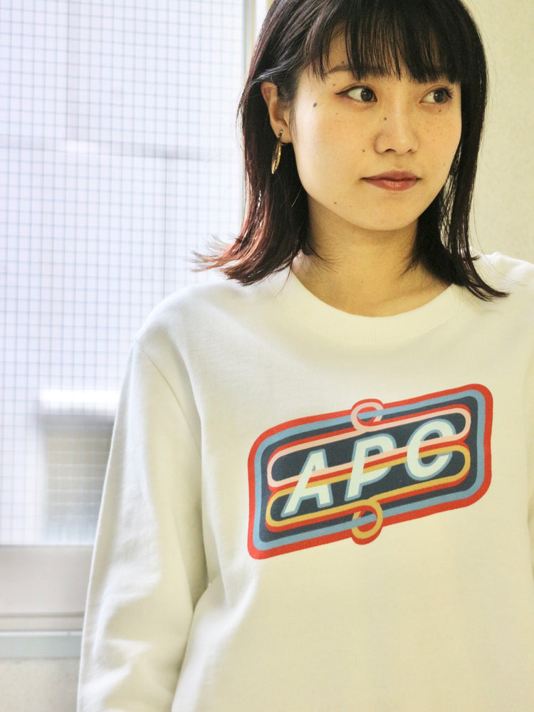 【men's】A.P.C. 　L/S ネオンロゴスウェットプルオーバー