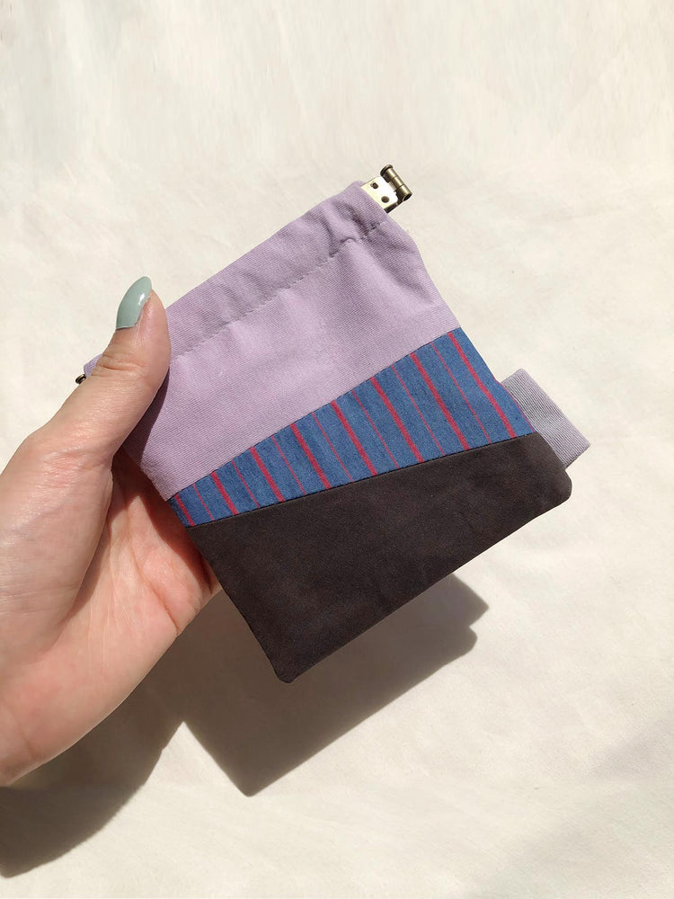 3-color patchwork pouch A