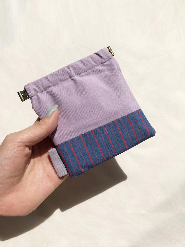 3-color patchwork pouch A