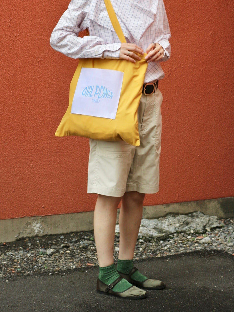 ❁ Girl power -fluid- ❁ yellow tote bag