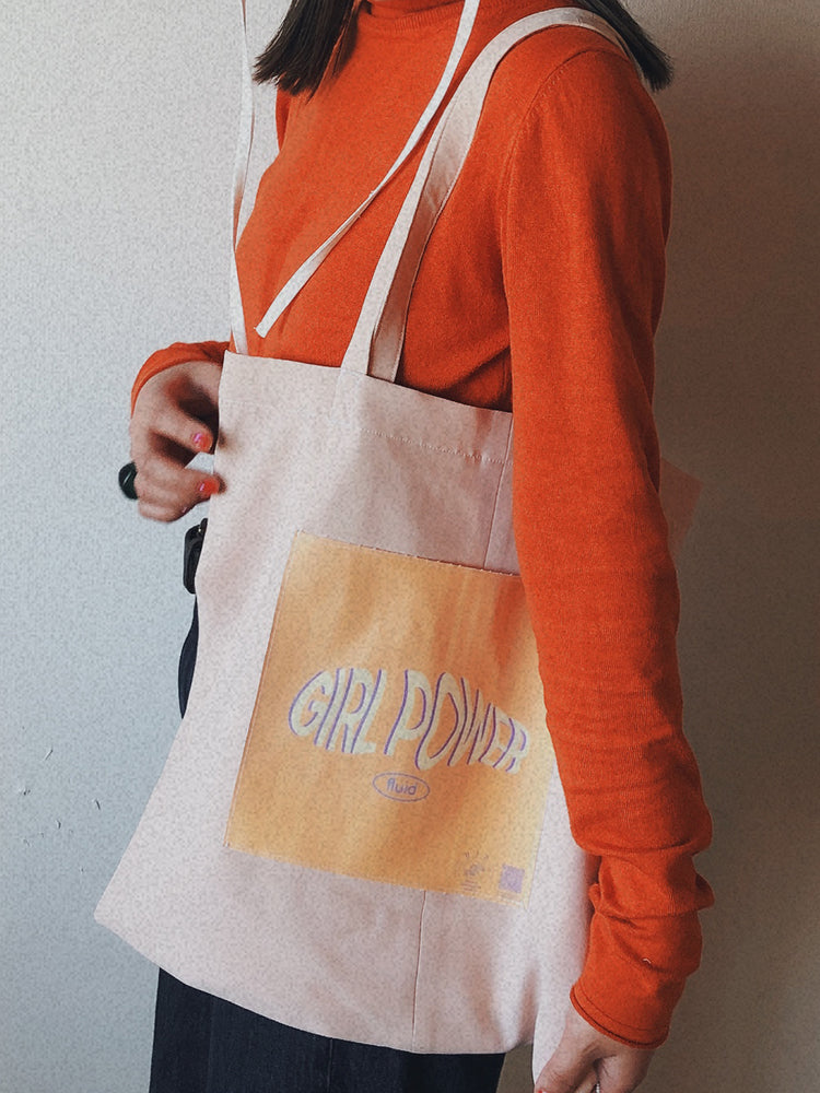 ❁ Girl power -fluid- ❁ pink tote bag
