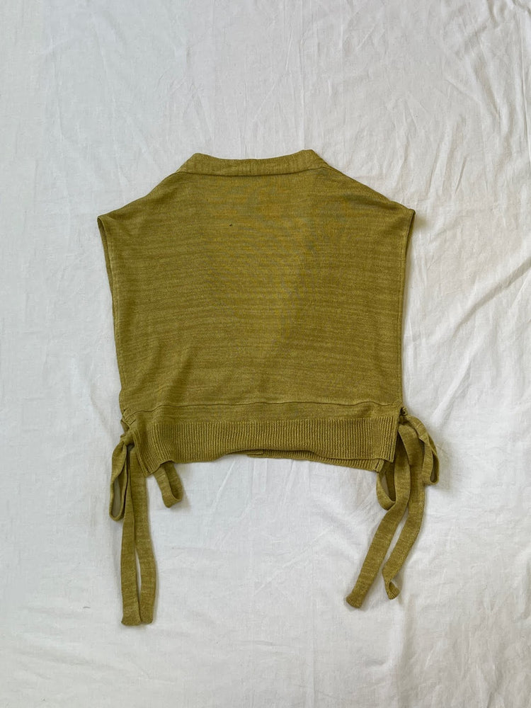 【boundary】2way yellow Knit vest [221121-VE01]