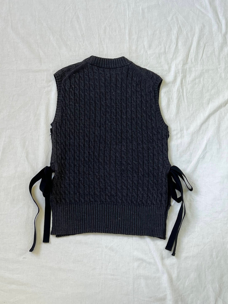 【boundary】Gray Knit vest [221121-VE02]
