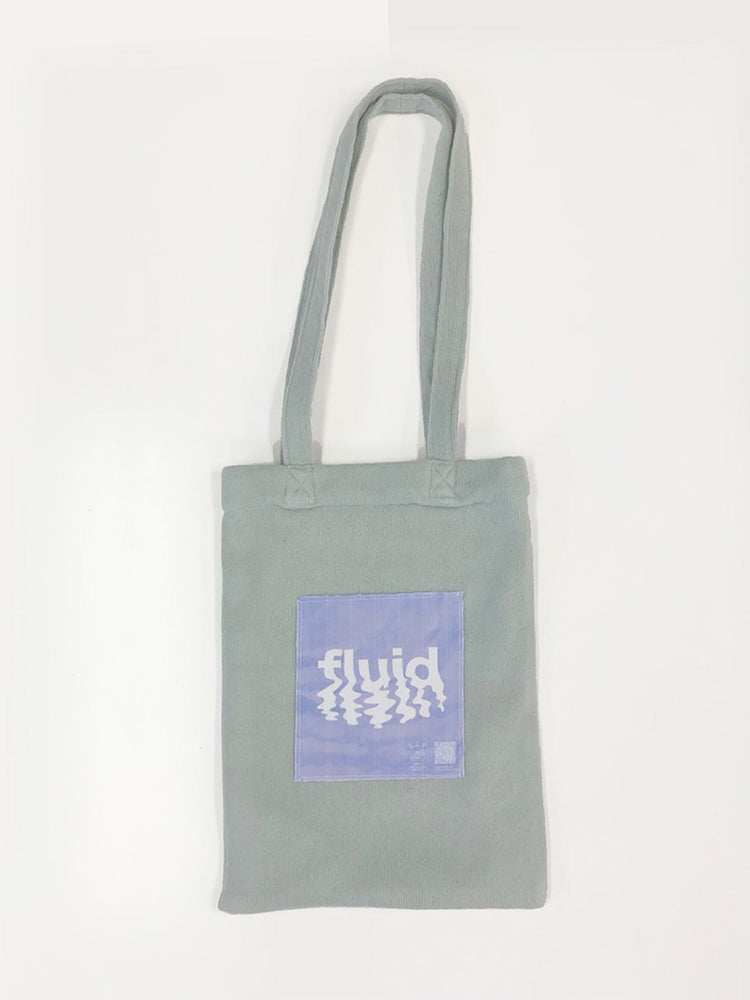 ❁ Girl power -fluid- ❁ small knit green tote bag
