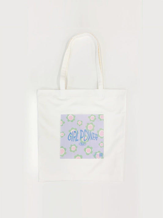 ❁ Girl power -fluid- ❁ white tote bag