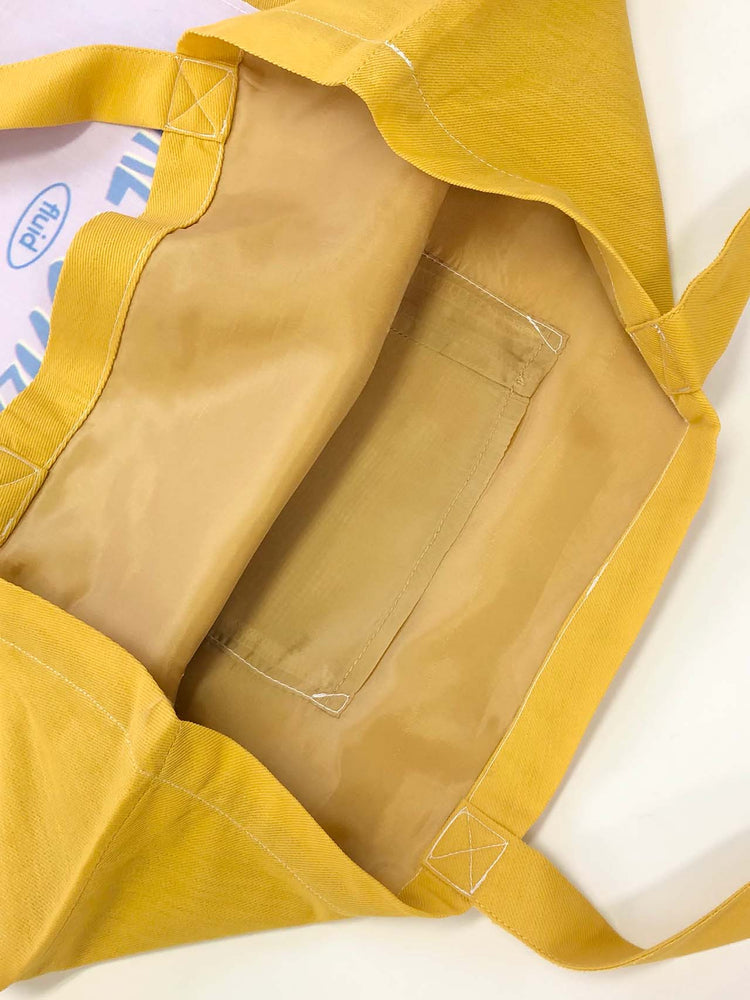 ❁ Girl power -fluid- ❁ yellow tote bag